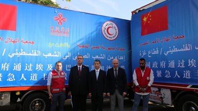 الصين ترسل 40 شاحنة مساعدات إغاثية إلى قطاع غزة