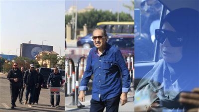 أحمد بدير ومحمد محمود عبد العزيز وميرفت أمين يحضرون جنازة أشرف عبد الغفور