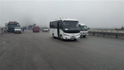 إعادة فتح الطريق الإقليمي في المنوفية بعد غلقه 5 ساعات بسبب الشبورة