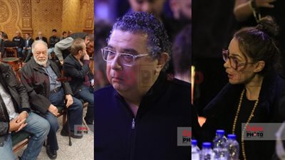 يحيى الفخراني ومنة شلبي وفيفي عبده والكداوني يقدمون واجب العزاء في الفنان أشرف عبد الغفور | صور