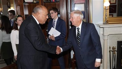 ‎في مستهل زيارته لواشنطن.. وزير الخارجية يلتقي عددا من قيادات مجلس الشيوخ الأمريكي