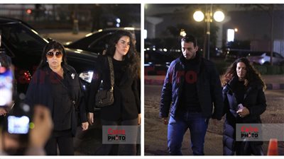 دنيا سمير غانم ورامي رضوان وفيفي عبده يقدمون واجب العزاء في المنتجة ناهد فريد شوقي