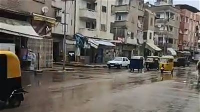 سقوط أمطار غزيرة على عدد من مراكز محافظة البحيرة