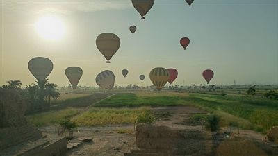 600 سائح يزينون سماء الأقصر على متن 25 رحلة بالون طائر