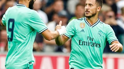 هازارد وبنزيما يقودان هجوم ريال مدريد أمام إيبار