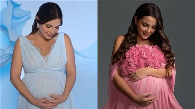 10 صور لـ شام الذهبي تبرز حملها الأول