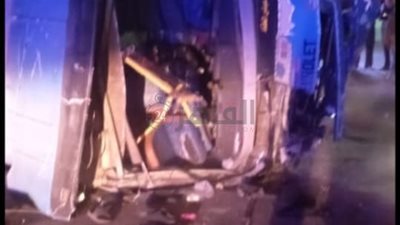 إصابة 20 شخصًا إثر انقلاب ميني باص أعلى الطريق الدائري بالقاهرة