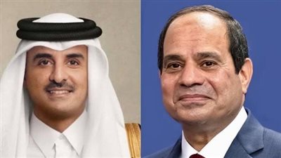 السيسي يهنئ أمير قطر بحلول شهر رمضان 