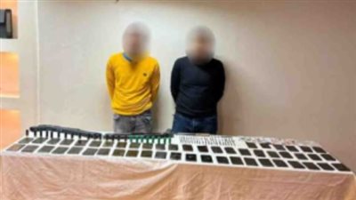 القبض على تاجري مخدرات بحوزتهما 5.5 كجم حشيش وبندقتين بشبراخيت