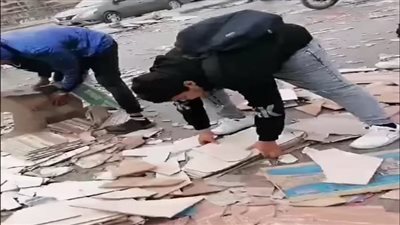 عودة الحركة المرورية لطبيعتها بطريق مسطرد شبرا الخيمة بعد انقلاب سيارة نقل