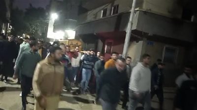 أهالي شبراخيت يشيعون جثمان نجل نائب رئيس هيئة النيابة الإدارية 