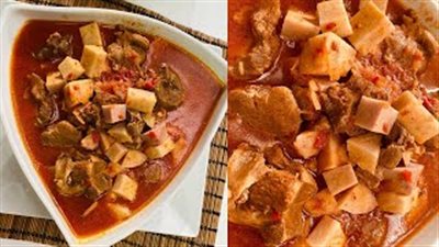 طريقة عمل القلقاس بالصلصة بخطوات بسيطة وطعم شهي