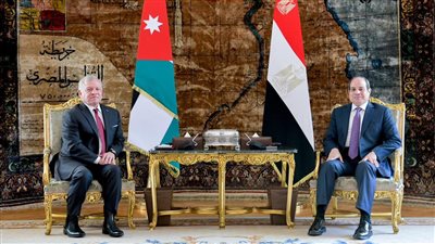 الرئيس السيسي وملك الأردن يؤكدان ضرورة احترام سيادة الدول العربية والوقوف ضد أي انتهاك يهدد أمنها 