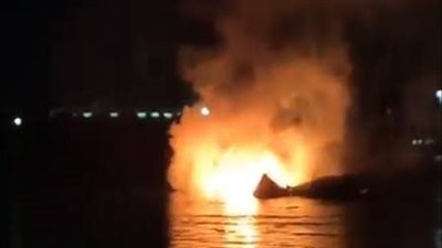 اندلاع حريق في مركب حفلات بلونايل بالمعادي