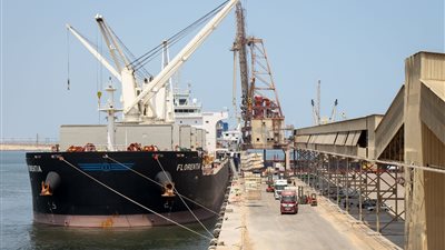 مصر تستقبل كميات كبيرة من السلع الغذائية عبر ميناء دمياط 