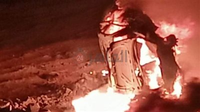 السيطرة على حريق نشب في سيارة وقود بعد انقلابها بالطريق الزراعي بالبحيرة