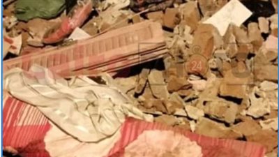 انفجار أنبوبة وإصابة شخصين.. تفاصيل انهيار جزئي بعقار عين شمس | صور