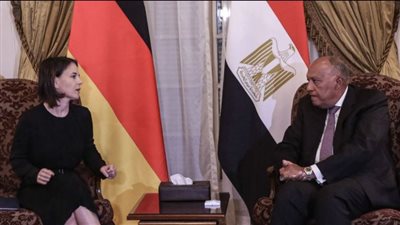 سامح شكري يلتقي نظيرته الألمانية اليوم بالقاهرة لبحث تطورات الوضع في غزة
