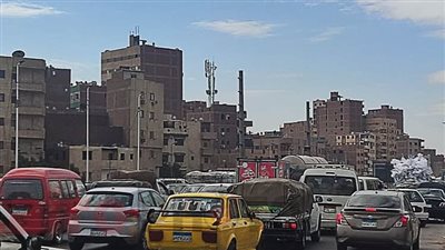 صور وفيديو ترصد التكدس المروري بالطريق الدائري بسبب الأعمال الإنشائية بكوبري البراجيل