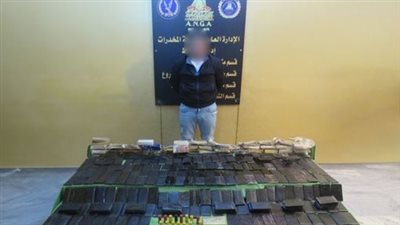 820 طربة حشيش.. القبض على عنصر إجرامي بتهمة الإتجار في المخدرات بالقليوبية
