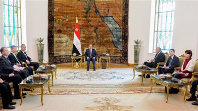 السيسي يبحث مع وزير الخارجية الصيني تعزيز التعاون المشترك بين البلدين