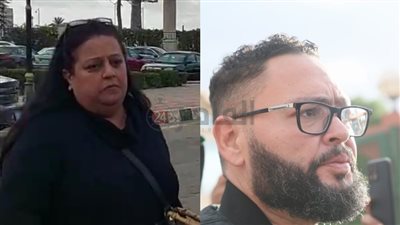 أحمد رزق وابنة رجاء الجداوي في جنازة العامري فاروق بمسجد الشرطة