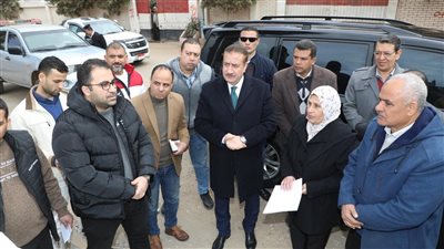 محافظ المنوفية: إزالة كل معوقات مشروعات الرصف وتبطين الترع 
