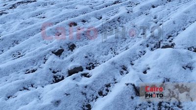 الثلوج تغطي مدينة سانت كاترين.. ودرجة الحرارة 5 درجات تحت الصفر