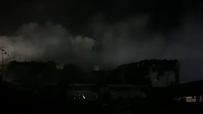  حريق يلتهم مول هوليود في بورسعيد