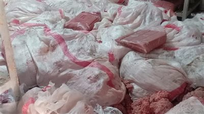 ضبط 3 أطنان مفروم دواجن غير صالح للاستخدام الآدمي بالخانكة