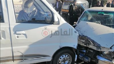 إصابة 10 أشخاص إثر حادث انقلاب سيارة ميكروباص بالبحيرة