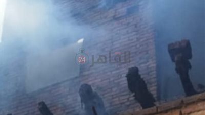 إصابة أم وابنتيها في حريق شقة بالمعصرة| صور