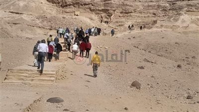 وفد سياحي متعدد الجنسيات يزور المناطق الأثرية بالمنيا