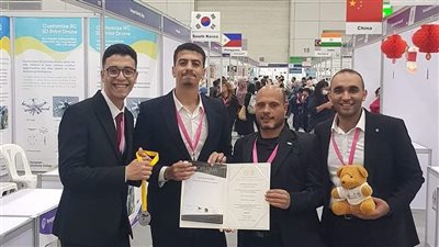 طلاب هندسة المطرية بحلوان يشاركون فى معرض بانكوك الدولي للملكية الفكرية والاختراع| صور