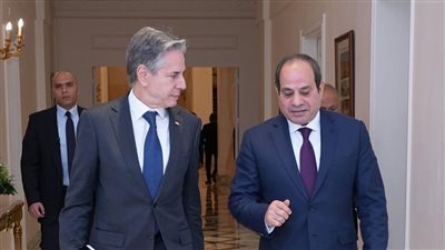 السيسي يؤكد لـ بلينكن ضرورة اتخاذ خطوات جادة تجاه التسوية العادلة للقضية الفلسطينية