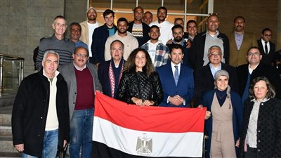 وزير الرياضة يشهد احتفالية تكريم أبطال التنس بعد التأهل إلى المجموعة العالمية بكأس ديفيز