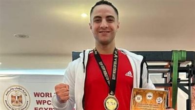 عبد الحميد سرور بن المنوفية يحصل ذهبية بطولة العالم للقوى البدنية