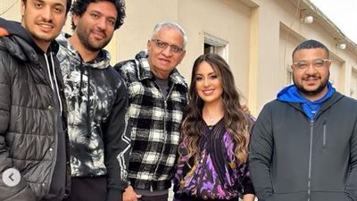 نرمين الفقي تشارك جمهورها صورة من كواليس مسلسل محارب لـ حسن الرداد