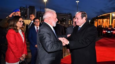 السيسي يودع الرئيس البرازيلي بعد انتهاء زيارته لمصر