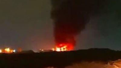  سماع دوي انفجار في مخزن عسكري تابع لميليشيا الحشد الشعبي ببغداد