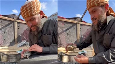 بصحبة سلحفاة حفيدته ريم.. ظهور مؤثر جديد لصاحب تريند روح الروح