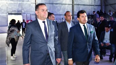  أشرف صبحي على رأس حضور احتفالية تدشين مشروع القرن الخاص بالأهلي