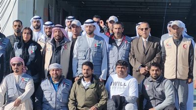 محافظ شمال سيناء يستقبل سفينة مساعدات إماراتية قبل دخولها غزة