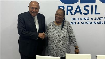 شكري يلتقي وزيرة خارجية جنوب إفريقيا على هامش اجتماع وزراء خارجية دول مجموعة العشرين
