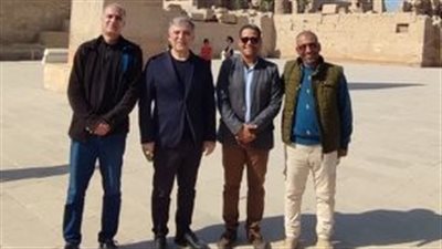 شرب شاي بالنعناع.. تفاصيل زيارة رئيس تركيا السابق لمعابد الكرنك