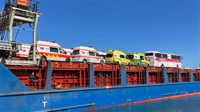 ميناء العريش يستقبل سفينة مساعدات تركية تمهيدا لدخولها قطاع غزة عبر معبر رفح البري