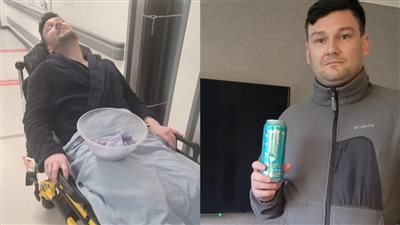 أمريكي يعاني من آلام مبرحة بسبب مشروبات الطاقة