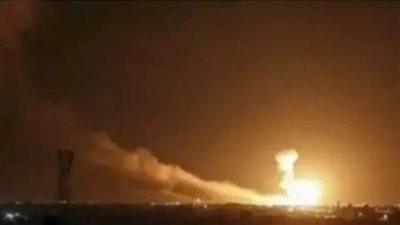 هجوم أمريكي بريطاني عنيف على مدينة صنعاء باليمن 