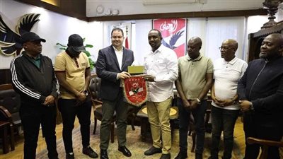 الأهلي يستقبل رئيس نادي يانج أفريكانز قبل مباراة دوري أبطال إفريقيا