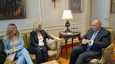 مباحثات بين وزير الخارجية وكبيرة منسقي الأمم المتحدة للشئون الإنسانية وإعادة الإعمار في قطاع غزة